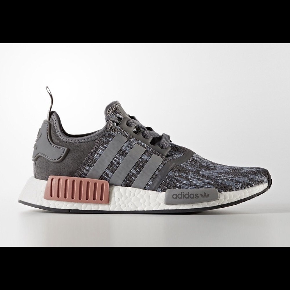 Adidas Women Originals NMD R1 Heather Grey Pink